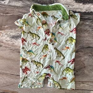 Posh Peanut Dinosaur Print Bodysuit - Multicolor